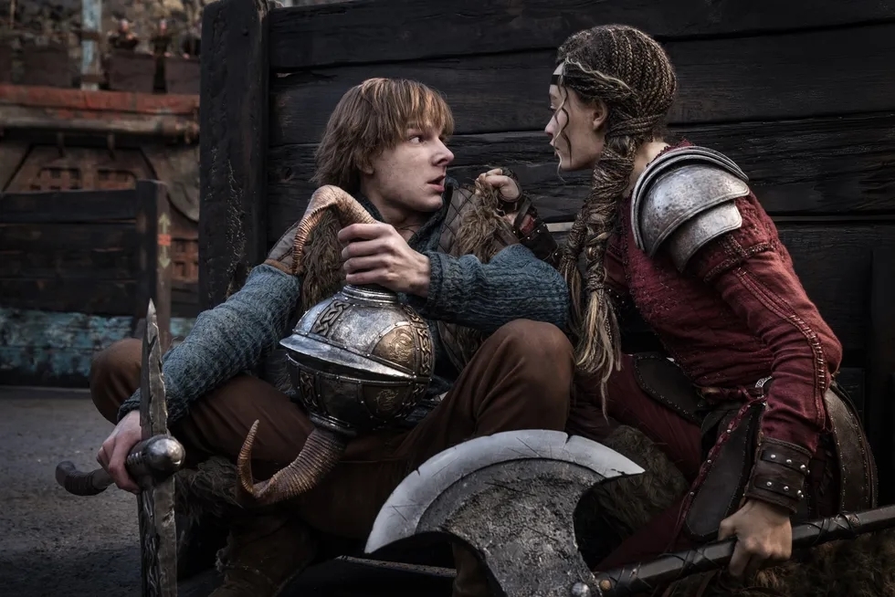 Astrid e Soluço em como treinar o seu dragão