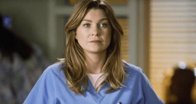 Ellen Pompeo como Meredith Grey em grey's anatomy